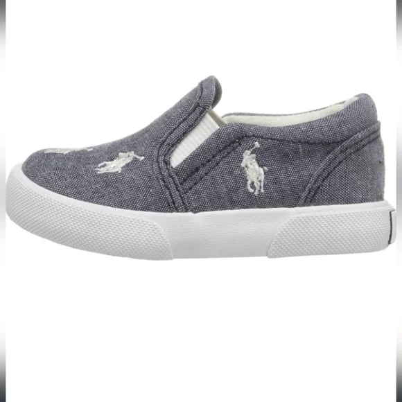 POLO Ralph Lauren Bal Harbour Big Pony Slip-On Kids Sneakers EUC - Picture 5 of 11